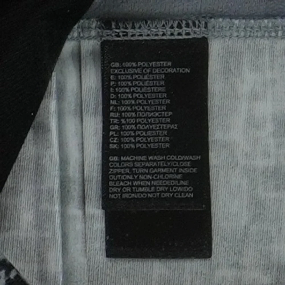 The North Face Fleece Jacket Men's Size Medium Black Gray Abstract Grid Full Zip